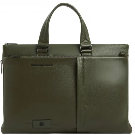 Деловая сумка мужская Piquadro Russel CA4021W137/VE2 с отделением для ноутбука 15.6" хаки натур.кожа