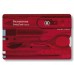 Швейцарская карта Victorinox SwissCard Classic (0.7100.T) красный полупрозрачный коробка подарочная