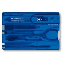 Швейцарская карта Victorinox SwissCard Classic (0.7122.T2) синий полупрозрачный коробка подарочная