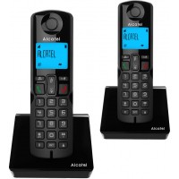 Р/Телефон Dect Alcatel S230 DUO RU черный (труб. в компл.:2шт) АОН