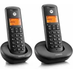 Р/Телефон Dect Motorola E202 черный (труб. в компл.:2шт) АОН