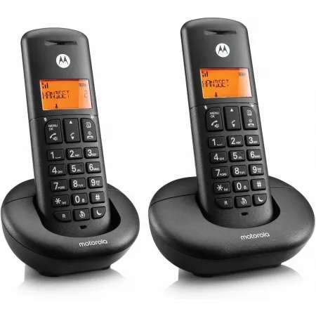Р/Телефон Dect Motorola E202 черный (труб. в компл.:2шт) АОН