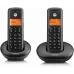 Р/Телефон Dect Motorola E202 черный (труб. в компл.:2шт) АОН