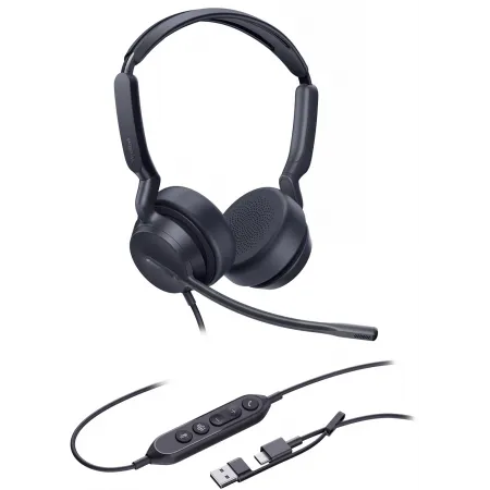 Гарнитура проводная Yealink UH42 Dual UC USB-C/A черный