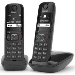 Р/Телефон Dect Gigaset AS690 DUO черный (труб. в компл.:2шт) АОН
