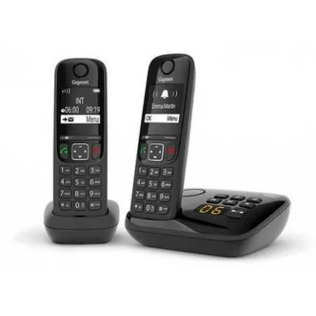 Р/Телефон Dect Gigaset AS690A DUO черный (труб. в компл.:2шт) автооветчик АОН