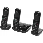Р/Телефон Dect Gigaset AS690A Trio черный (труб. в компл.:3шт) автооветчик АОН