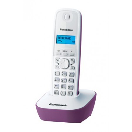 Р/Телефон Dect Panasonic KX-TG1611RUF фиолетовый/белый АОН