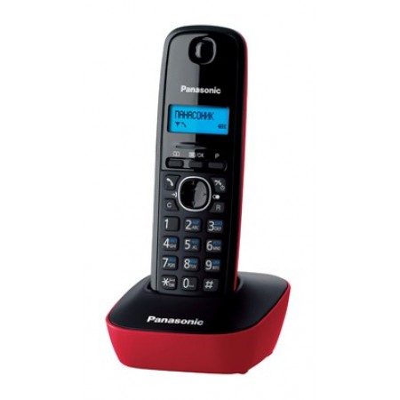 Р/Телефон Dect Panasonic KX-TG1611RUR красный/черный АОН