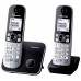 Р/Телефон Dect Panasonic KX-TG6812RU черный (труб. в компл.:2шт) АОН