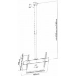 Кронштейн для телевизора Arm Media LCD-1500 черный 26"-65" макс.50кг потолочный наклон