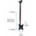 Кронштейн для телевизора Arm Media LCD-1600 черный 15"-48" макс.55кг потолочный наклон