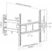 Кронштейн для телевизора Ultramounts UM872 черный 32"-55" макс.35кг настенный поворотно-выдвижной и наклонный