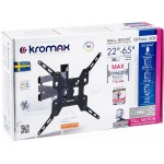Кронштейн для телевизора Kromax OPTIMA-408 черный 22"-65" макс.30кг настенный поворотно-выдвижной и наклонный