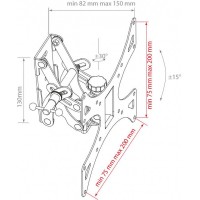 Кронштейн для телевизора Arm Media LCD-301 черный 15"-37" макс.30кг настенный поворот и наклон