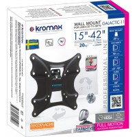 Кронштейн для телевизора Kromax GALACTIC-11 черный 15"-42" макс.20кг настенный поворот и наклон