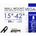 Кронштейн для телевизора Kromax VEGA-8 черный 15"-42" макс.15кг настенный наклон