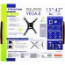 Кронштейн для телевизора Kromax VEGA-8 черный 15"-42" макс.15кг настенный наклон