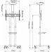Подставка для телевизора Arm Media PT-STAND-8 черный 32"-80" макс.50кг напольный фиксированный