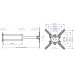 Кронштейн для телевизора Kromax DIX-25 черный 24"-55" макс.20кг настенный поворотно-выдвижной и наклонный