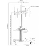Подставка для телевизора Arm Media PT-STAND-11 черный 32"-65" макс.40кг напольный фиксированный