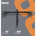 Кронштейн для мониторов ЖК Buro M052 черный 15"-27" макс.16кг крепление к столешнице поворот и наклон