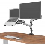 Кронштейн для монитора/ноутбука Cactus CS-VM-LH08-AL серебряный 13"-27" макс.8кг настольный поворот и наклон