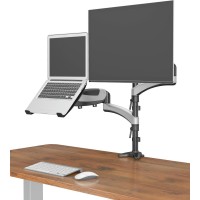 Кронштейн для монитора/ноутбука Cactus CS-VM-LH08-AL серебряный 13"-27" макс.8кг настольный поворот и наклон