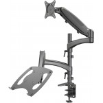Кронштейн для монитора/ноутбука Cactus CS-VM-LH08-BK черный 13"-27" макс.8кг настольный поворот и наклон