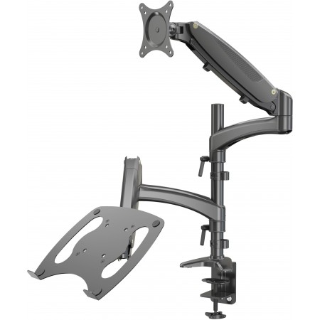 Кронштейн для монитора/ноутбука Cactus CS-VM-LH08-BK черный 13"-27" макс.8кг настольный поворот и наклон