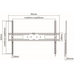 Кронштейн для телевизора Ultramounts UM815F черный 60"-100" макс.75кг настенный фиксированный