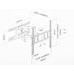 Кронштейн для телевизора Ultramounts UM908 черный 32"-75" макс.40кг настенный поворотно-выдвижной и наклонный