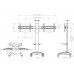 Подставка для телевизора Arm Media PT-STAND-15 серебристый 26"-55" макс.120кг напольный наклон