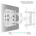 Кронштейн для телевизора Onkron M6L белый 40"-75" макс.45кг настенный поворот и наклон