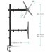 Кронштейн для мониторов Onkron D421E черный 13"-32" макс.32кг настольный поворот и наклон