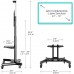 Подставка для телевизора Onkron TS1551 черный 40"-70" макс.60.5кг напольный мобильный