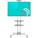 Подставка для телевизора Onkron TS1552 белый 40"-70" макс.60.5кг напольный мобильный
