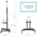 Подставка для телевизора Onkron TS1881 черный 50"-86" макс.105.9кг напольный мобильный