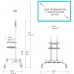 Подставка для телевизора Onkron TS1881 белый 50"-86" макс.90.9кг напольный мобильный