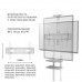 Подставка для телевизора Onkron TS1881 белый 50"-86" макс.90.9кг напольный мобильный