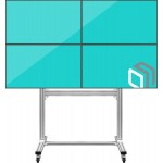 Подставка для телевизора Onkron FSPRO2L-22 серебристый 40"-55" макс.200кг напольный мобильный