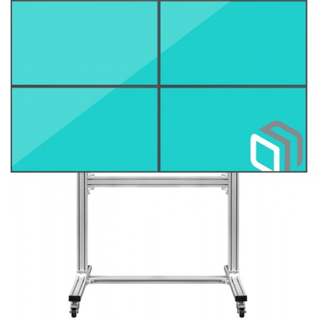 Подставка для телевизора Onkron FSPRO2L-22 серебристый 40"-55" макс.200кг напольный мобильный