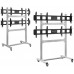 Подставка для телевизора Onkron FSPRO2L-22 серебристый 40"-55" макс.200кг напольный мобильный