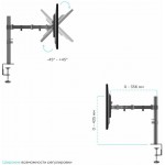 Кронштейн для мониторов Onkron D221E черный 13"-32" макс.16кг настольный поворот и наклон