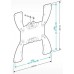 Кронштейн для телевизора Holder LCDS-5057 черный глянец 19"-47" макс.30кг настенный наклон