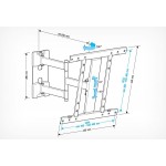 Кронштейн для телевизора Holder LCD-SU4601-B черный 26"-50" макс.35кг настенный поворот