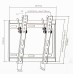 Кронштейн для телевизора Ultramounts UM831TW белый 17"-43" макс.35кг настенный наклон
