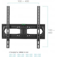 Стойка для телевизора Kromax X-STAND-2 черный 23"-55" макс.30кг крепление к столешнице