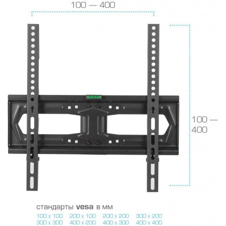 Стойка для телевизора Kromax X-STAND-2 черный 23"-55" макс.30кг крепление к столешнице