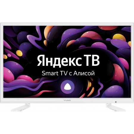 Телевизор LED Yuno 24" ULX-24TCSW222 Яндекс.ТВ белый HD 50Hz DVB-T2 DVB-C DVB-S2 WiFi Smart TV (RUS)